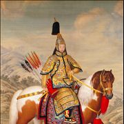 Picture Of Chinese Ceremonial Armour On Horseback
