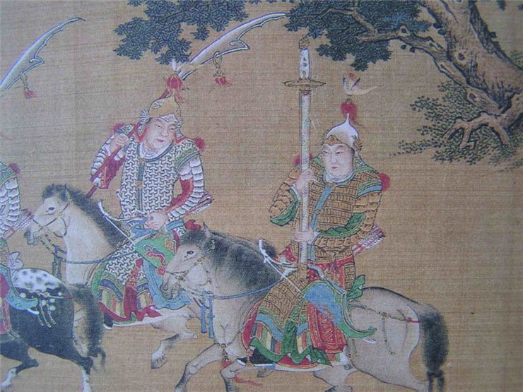 Picture Of Chinese Mountain Pattern Armour